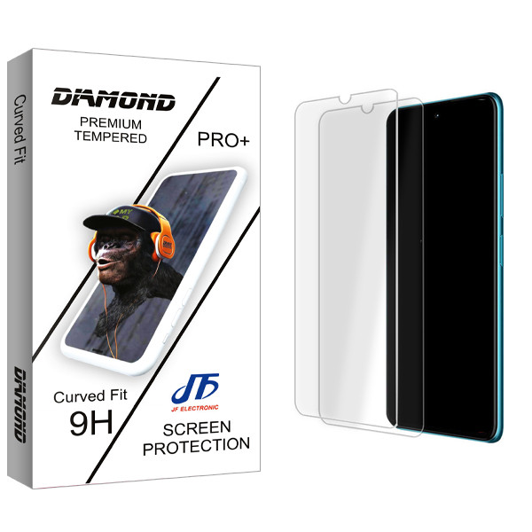 محافظ صفحه نمایش شیشه ای جی اف مدل Diamond Glass MIX مناسب برای گوشی موبایل سامسونگ Galaxy A70 \ A70s بسته دو عددی