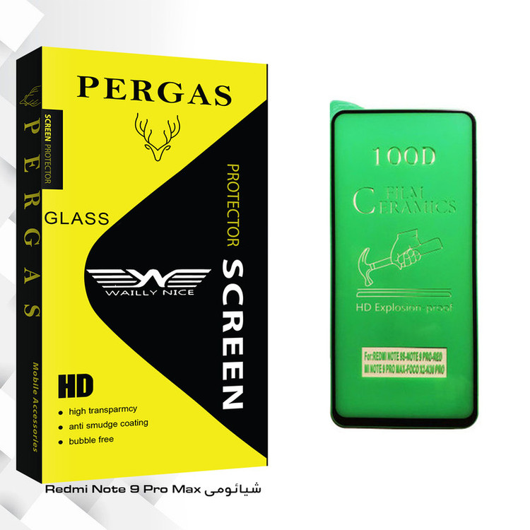 محافظ صفحه نمایش سرامیکی وایلی نایس مدل Pergas Glass مناسب برای گوشی موبایل شیائومی Redmi Note 9 Pro Max
