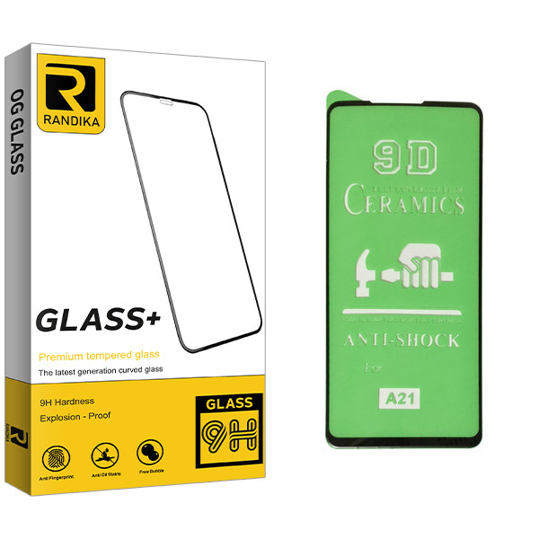محافظ صفحه نمایش 9D راندیکا مدل GLD مناسب برای گوشی موبایل سامسونگ Galaxy A21