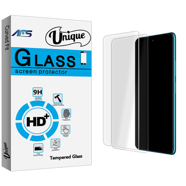 محافظ صفحه نمایش شیشه ای ای اف اس مدل Unique Glass مناسب برای گوشی موبایل ریلمی 7 بسته دو عددی