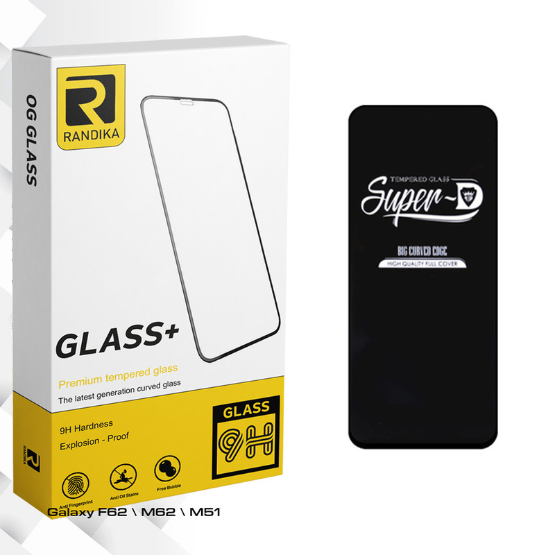 محافظ صفحه نمایش شیشه ای راندیکا مدل Sup-D مناسب برای گوشی موبایل سامسونگ Galaxy F62 / M62 / M51