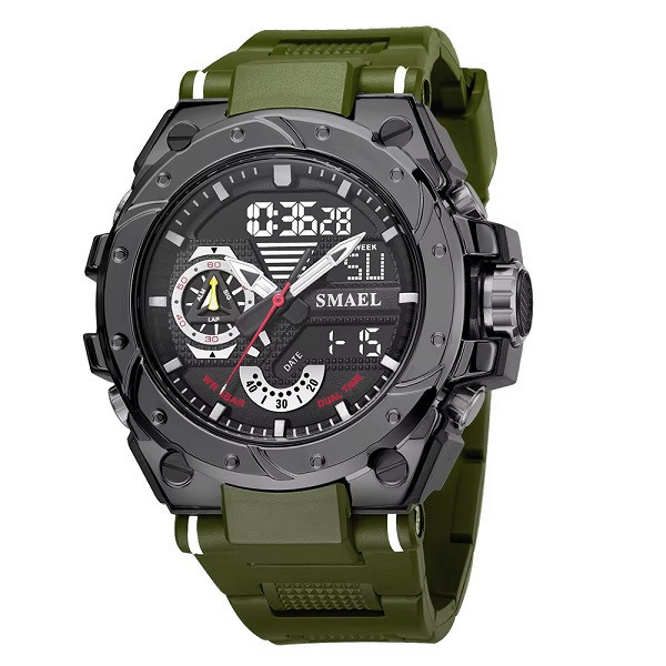 ساعت مچی عقربهای کوارتز مردانه اس میل مدل 8060-army-gr